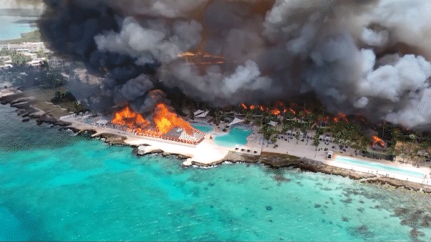 at-least-one-tourist-dead-after-massive-fire-nearly-destroys-caribbean-resort;-1,690-evacuated