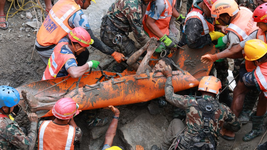 trapped-nepal-workers-pulled-alive-from-tunnel-9-days-after-deadly-flooding,-raising-hope-for-more-rescues